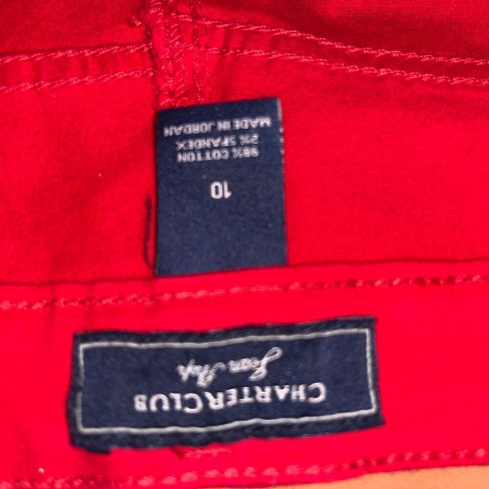 Charter Club Women's Lexington Straight-Leg Jeans Red Size 10 - Picture 6 of 9